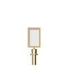 Montour Line Stanchion Post Top Sign Frame 7 x 11 in. V Polished Brass, EXIT SALIDA HDSF-711-V-PB-EXITDBL